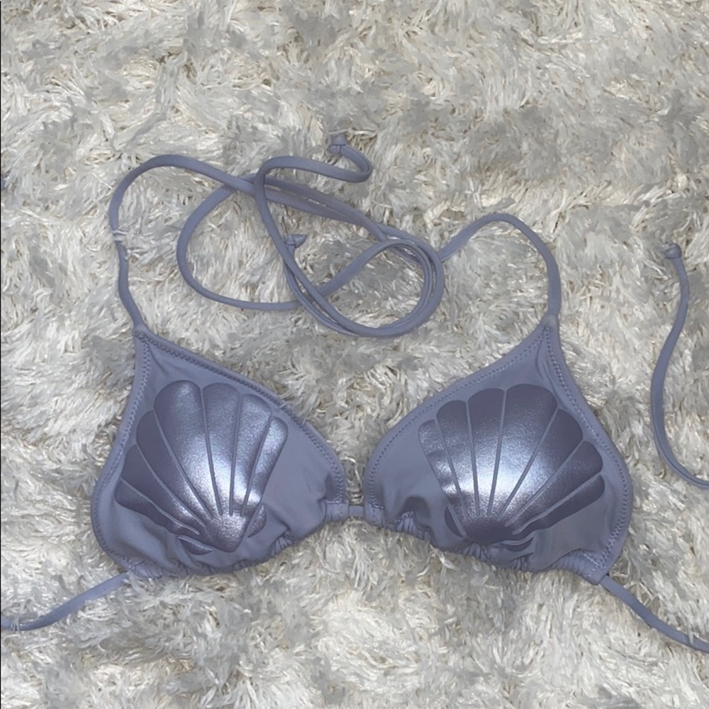 PINK Purple Seashell Swim Top